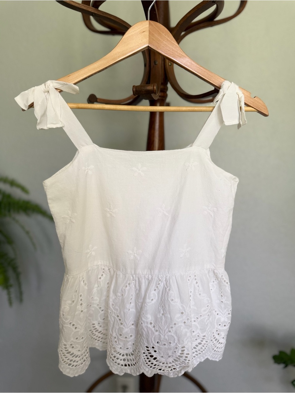 Copper Key White Eyelet Summer Top
